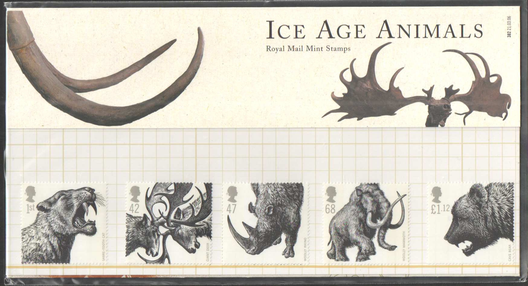 (image for) 2006 Ice Age Animals Brunel Presentation Pack 382 - Click Image to Close